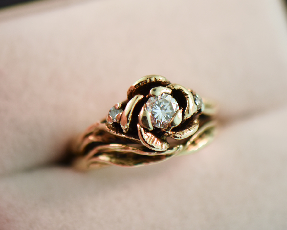 Heart Shaped CZ Engagement Ring Promise Ring Rose Gold Vermeil Joylene –  joylene