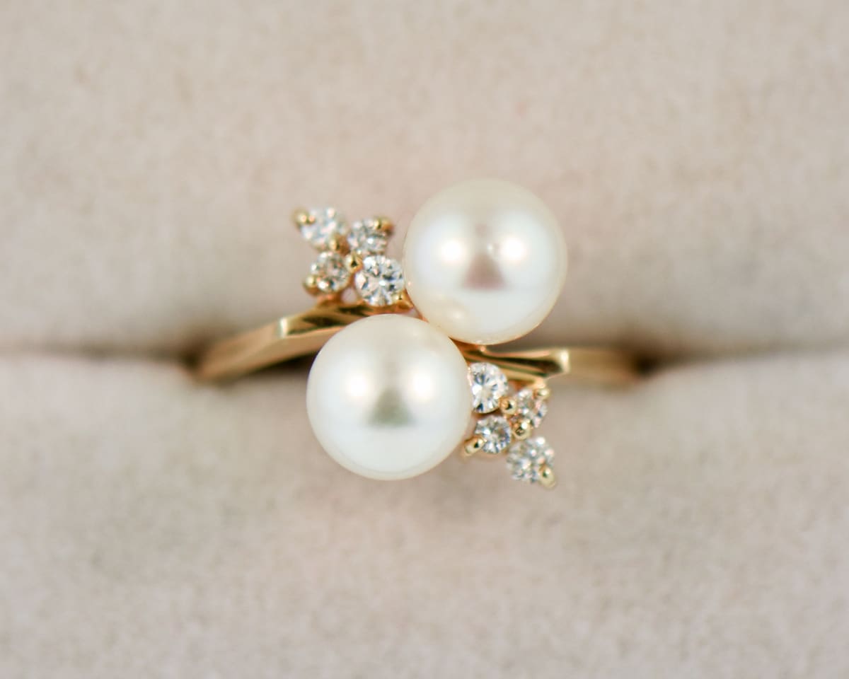 Akoya pearl sales engagement rings