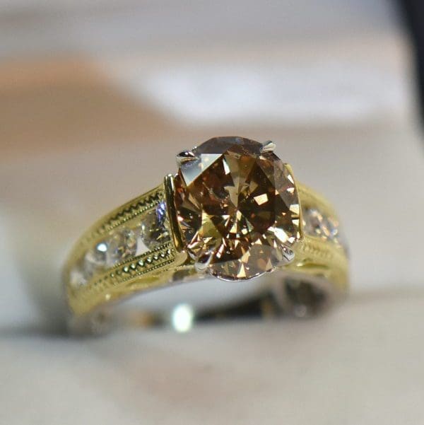 3ct oval champagne diamond engagement ring 3.JPG