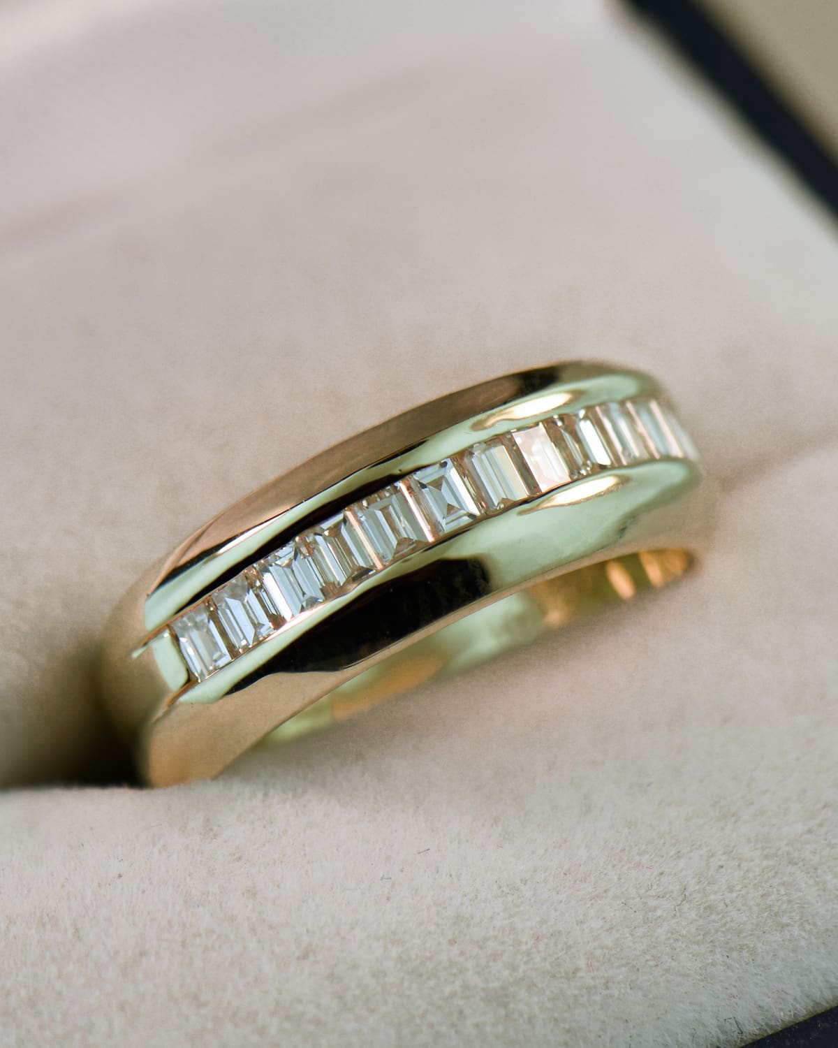 Vintage Channel Set Diamond Wedding Band