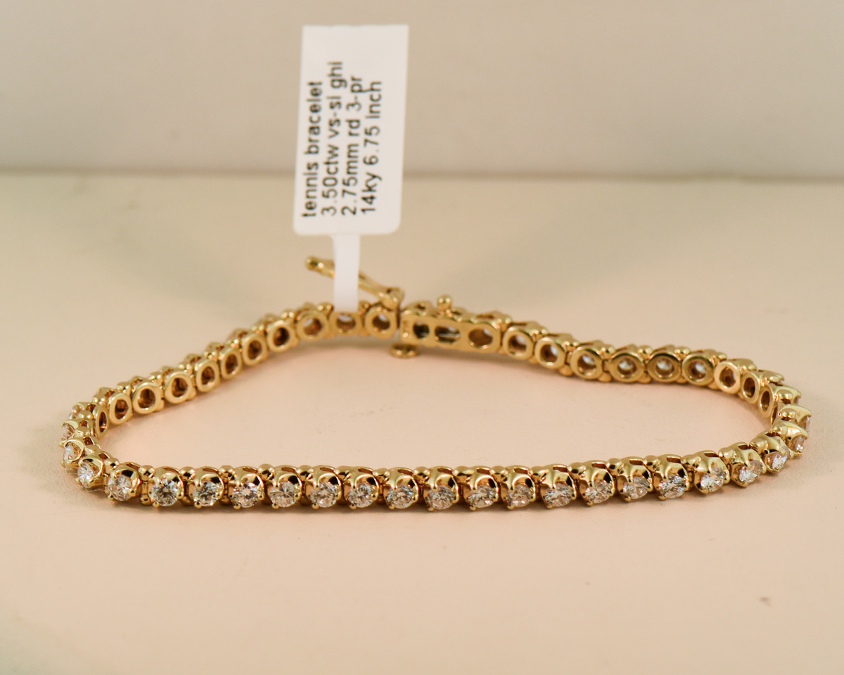 Galaxy Tennis bracelet, Laboratory grown diamonds 5 ct tw, 14K white gold
