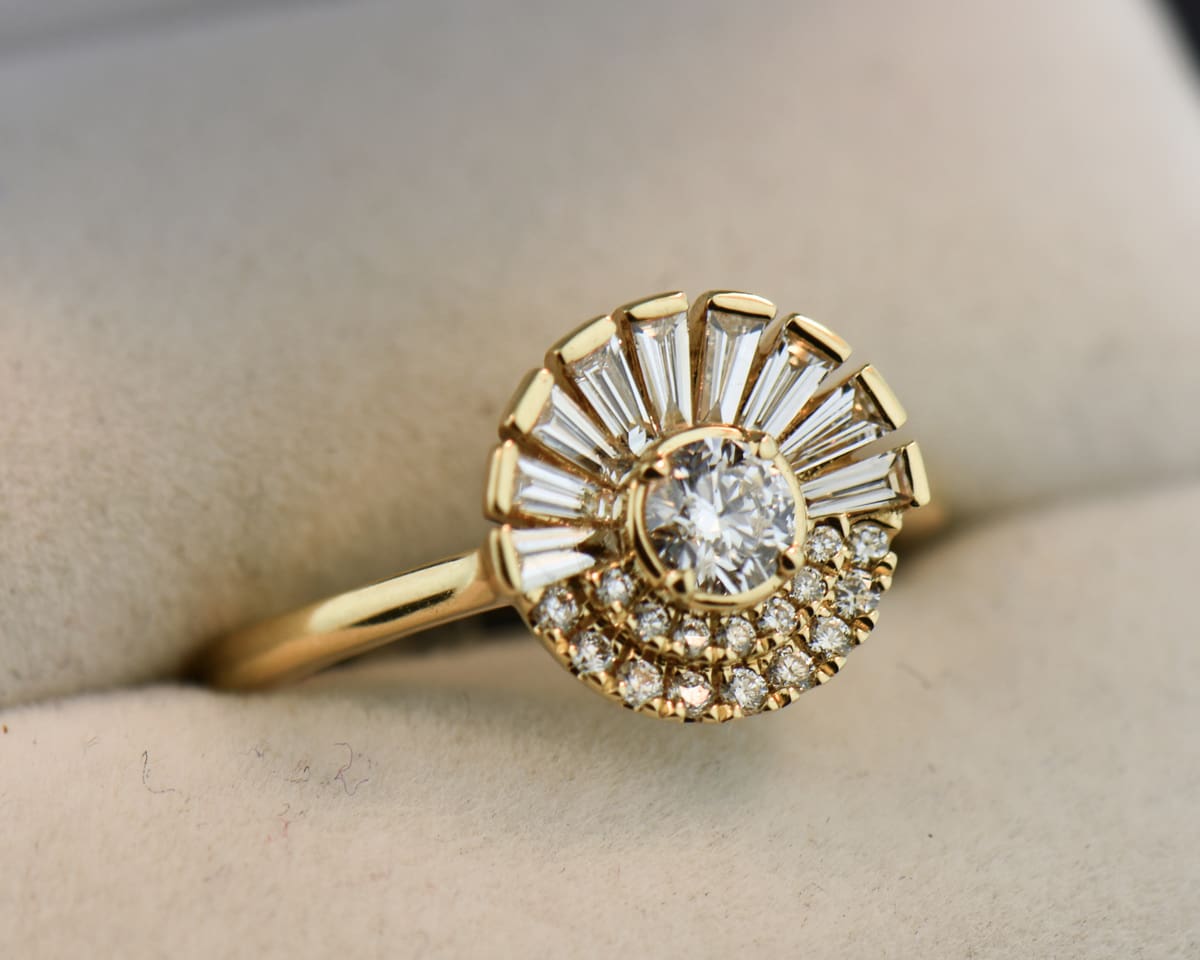 Modern Diamond Cocktail Ring