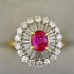 the finest natural ceylon padparadscha sapphire and diamond halo ring
