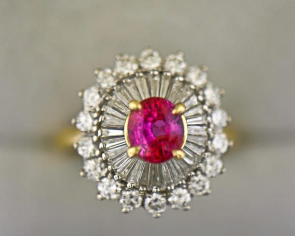 the finest natural ceylon padparadscha sapphire and diamond halo ring