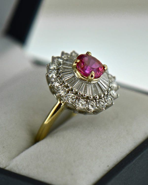 the finest natural ceylon padparadscha sapphire and diamond halo ring 6