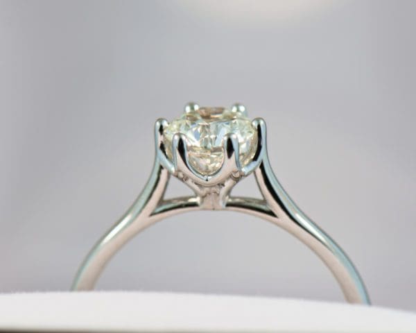 1ct round natural diamond modern solitaire engagement ring 2