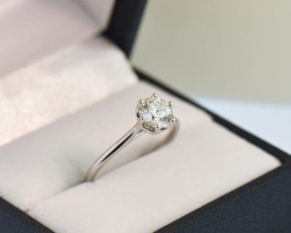 1ct round natural diamond modern solitaire engagement ring 3