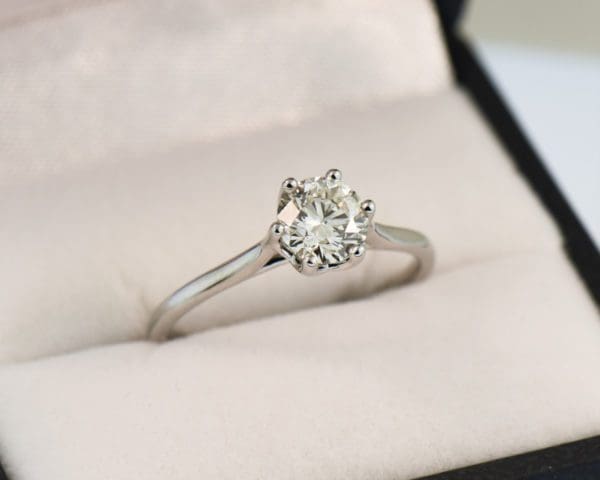 1ct round natural diamond modern solitaire engagement ring 4