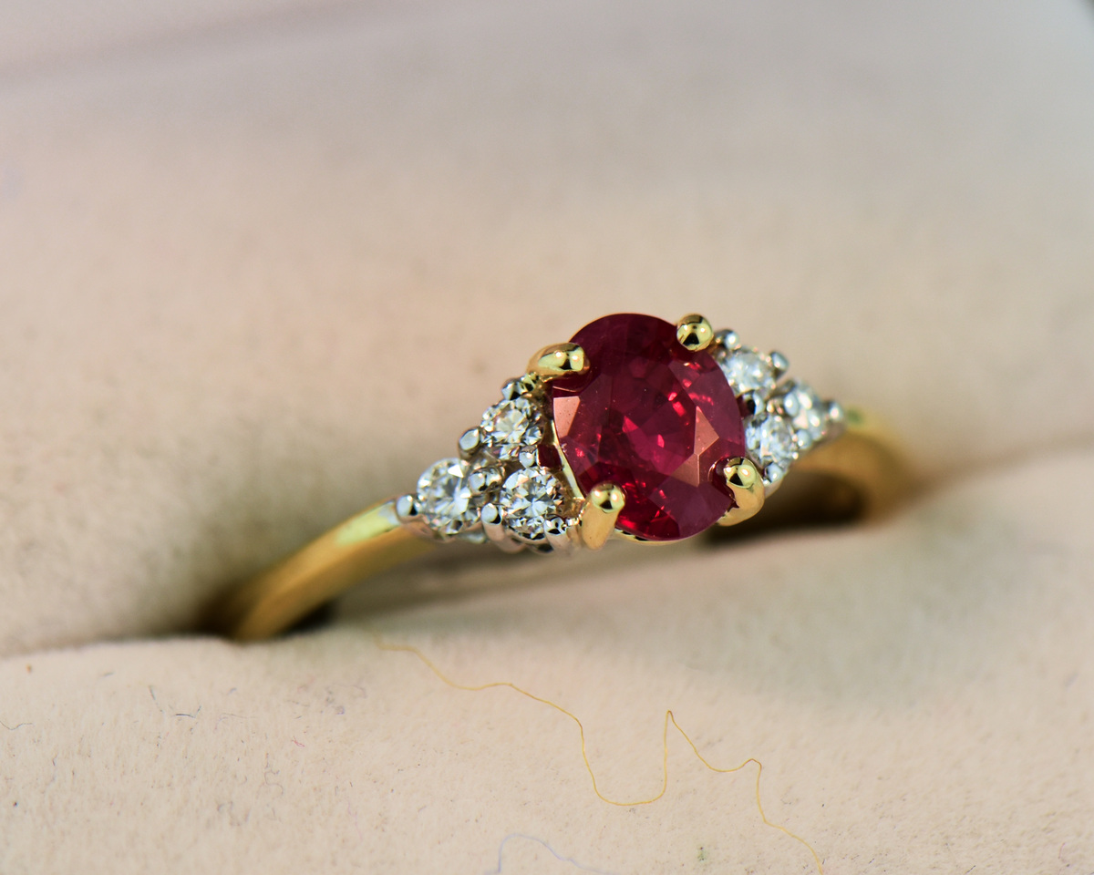 Estate Ruby & Diamond Ring in Plat & 18k | Exquisite Jewelry for