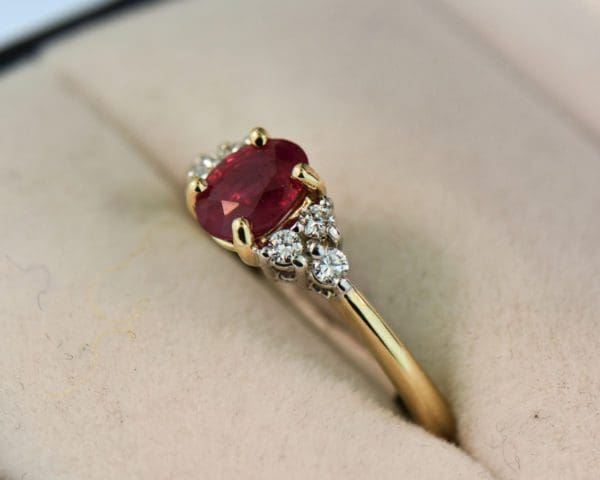estate dainty twotone gold and burma ruby ring 2