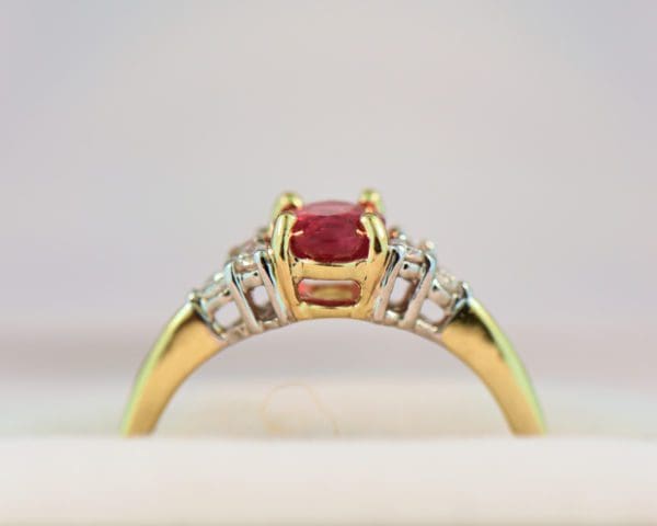 estate dainty twotone gold and burma ruby ring 3