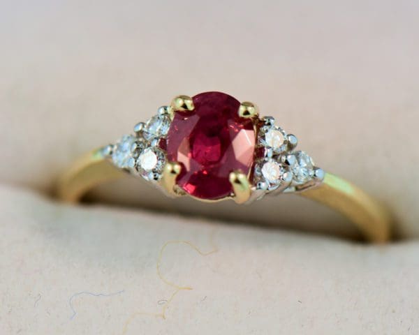 estate dainty twotone gold and burma ruby ring 4