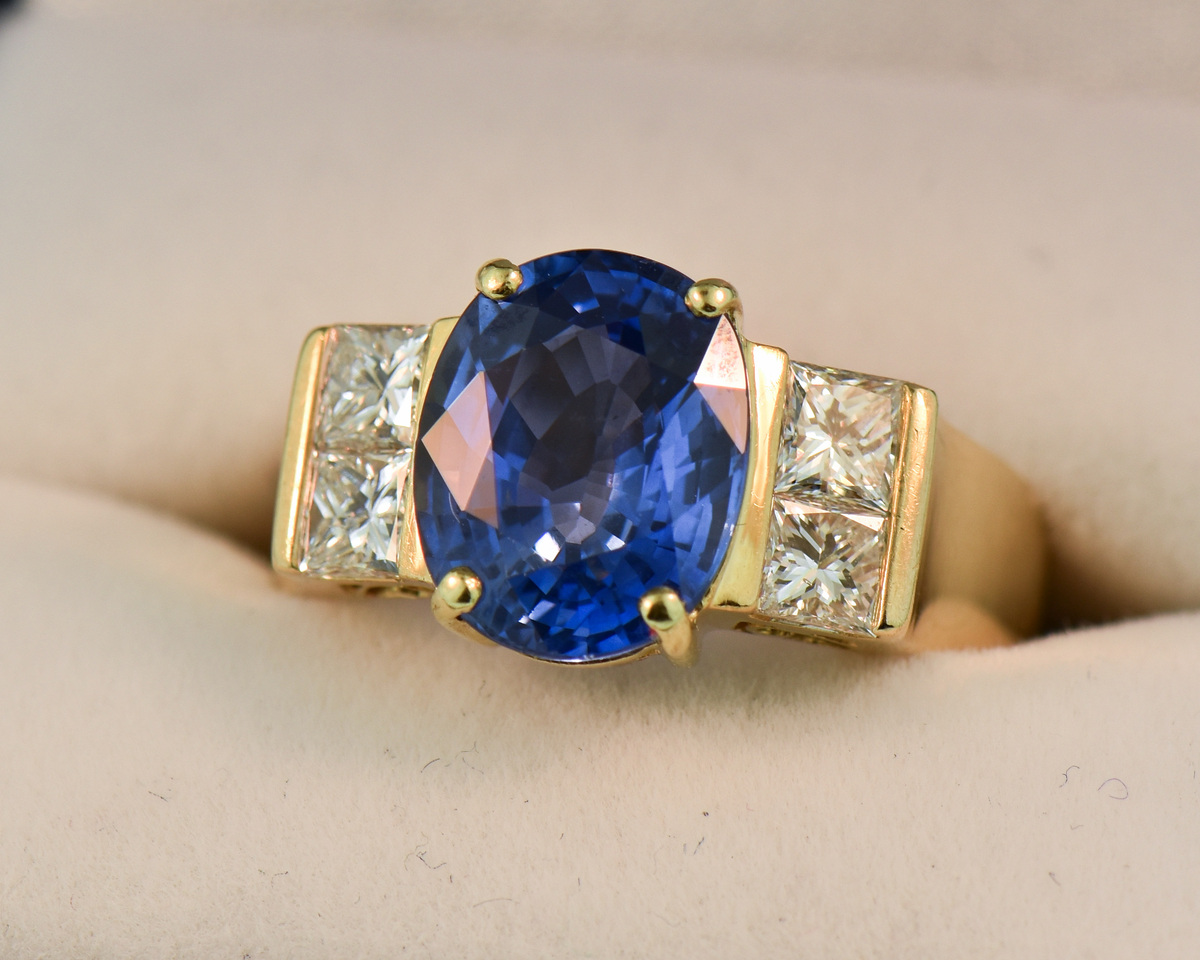 Uniquely Created Beautiful Antique Sapphire and Diamond Dress Ring –  Fetheray