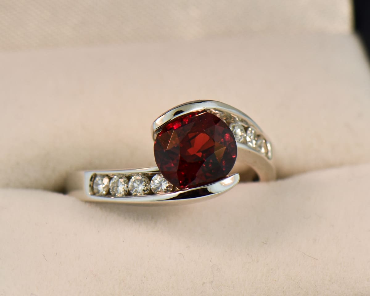 Silver Ring (Red Stone)