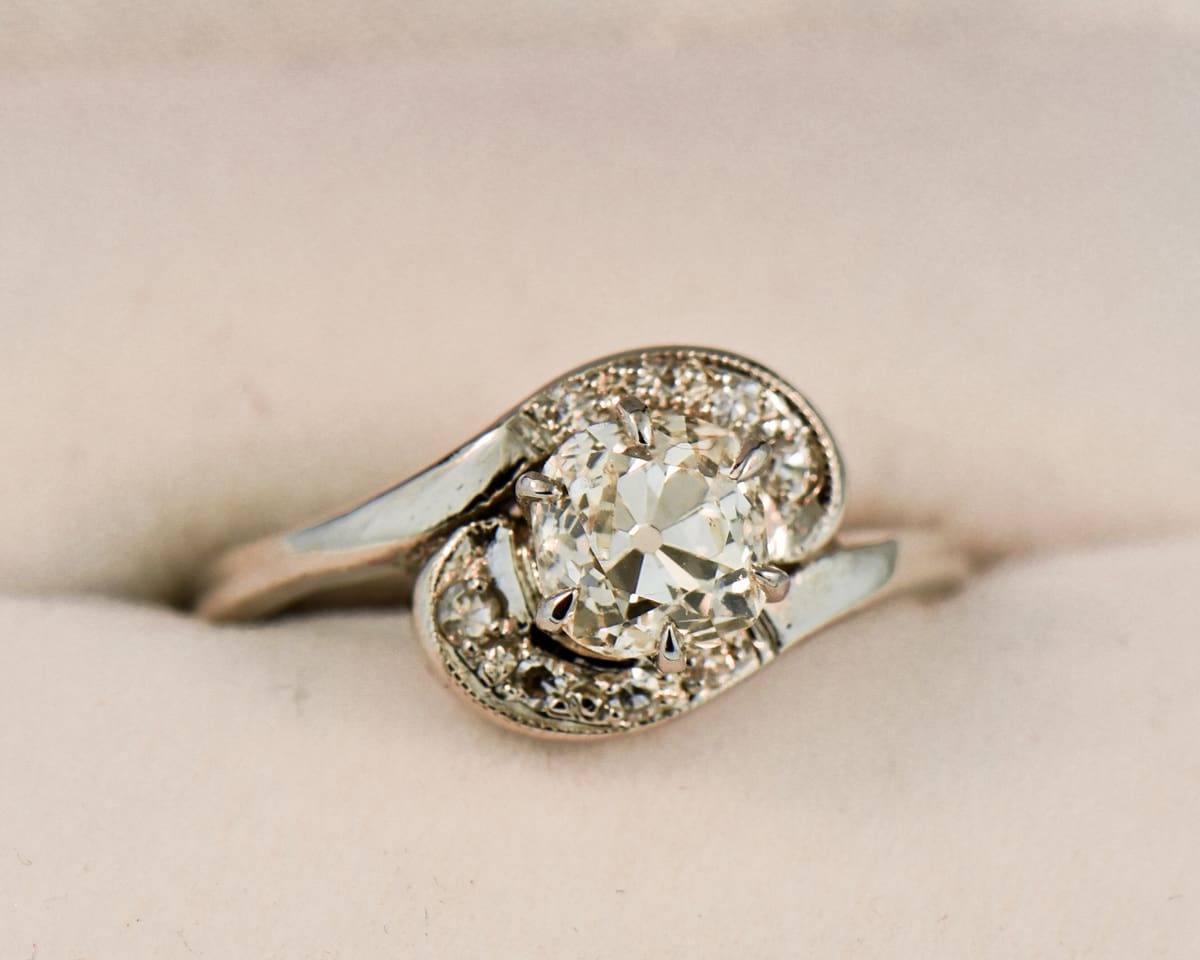 Vintage Mid Century Diamond Wedding Ring