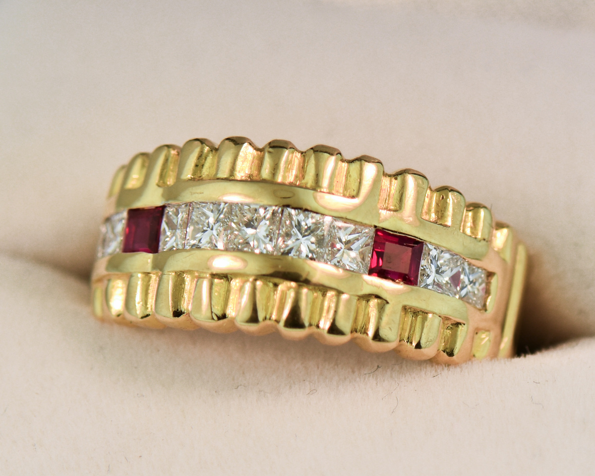14k Gold Ring with Koa Wood Inlay | DreamWood Custom