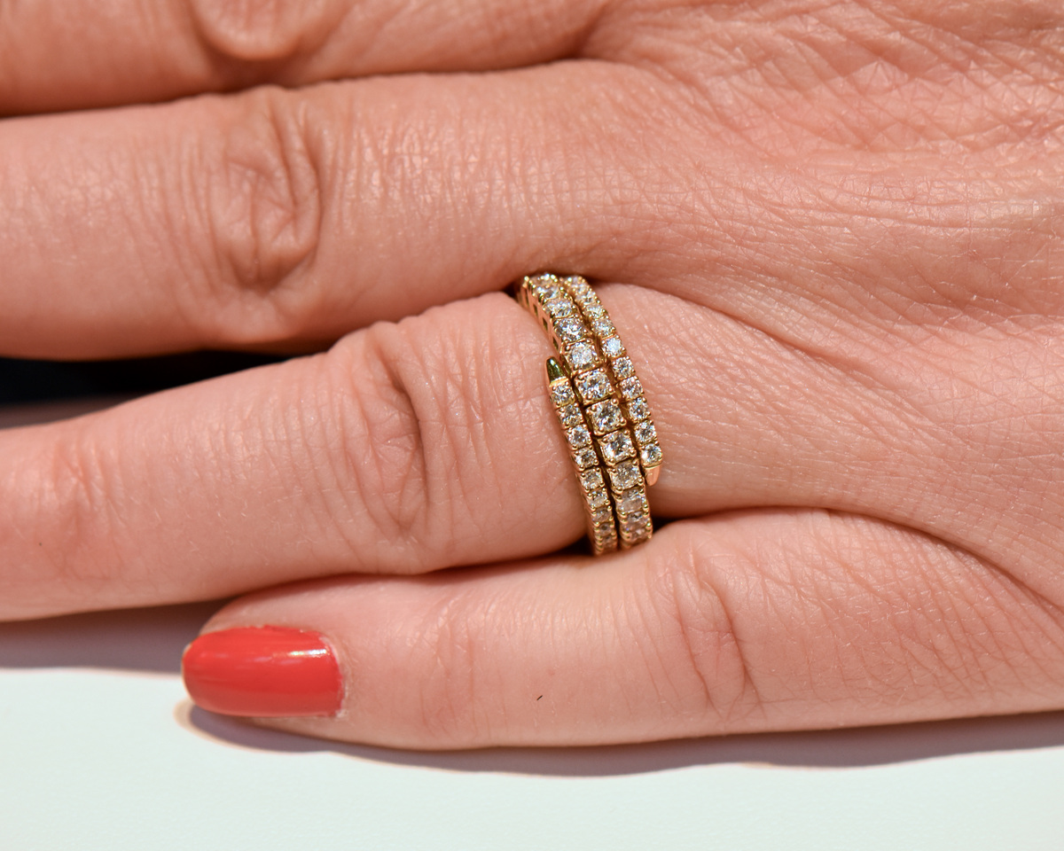Jewelled: Palladium Hinged Ring