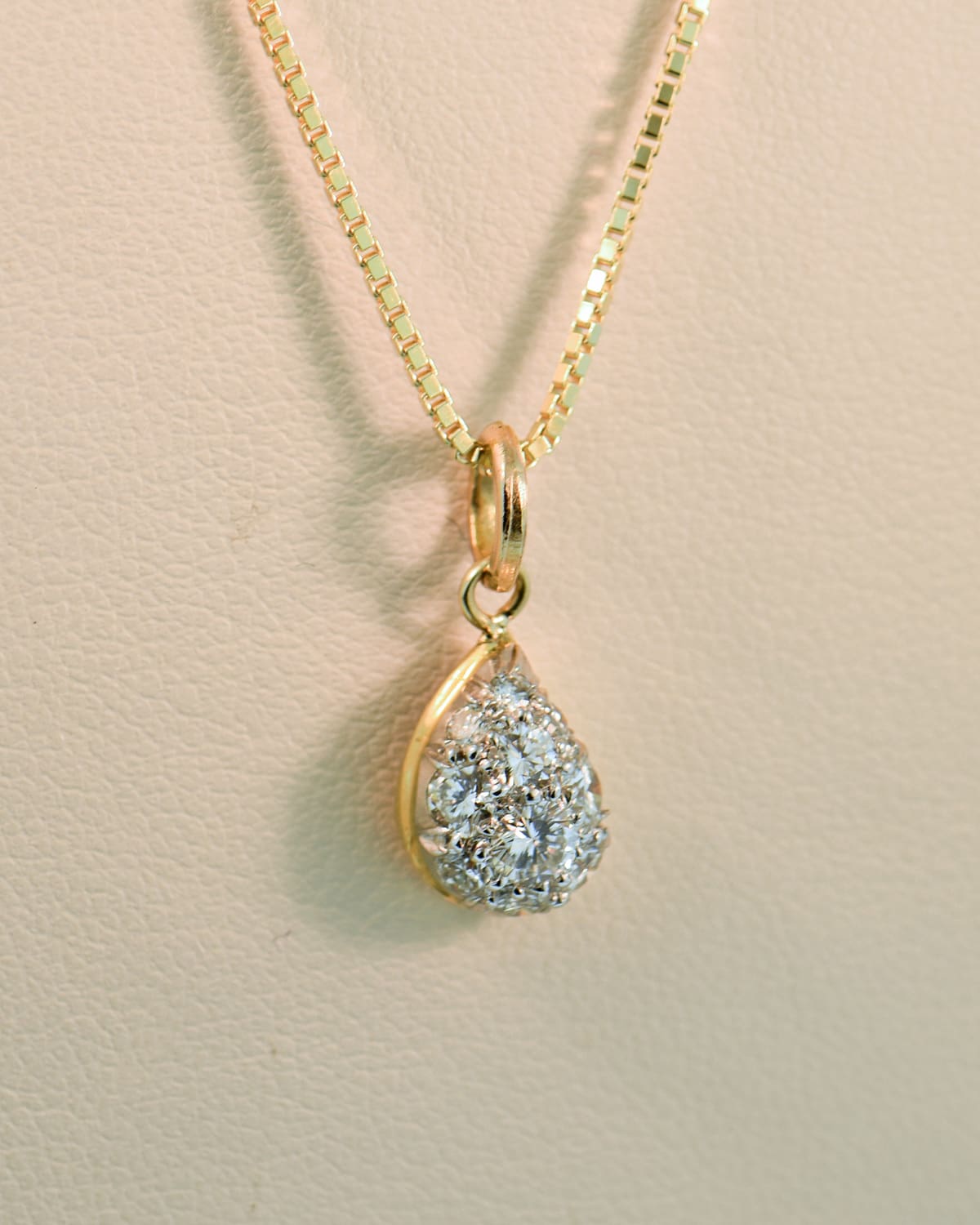 thumbnail image 2 of 9ct Rose Gold GF White Fire Opal Teardrop Pendant With Chain Necklace - Gift Boxed 2 of 5