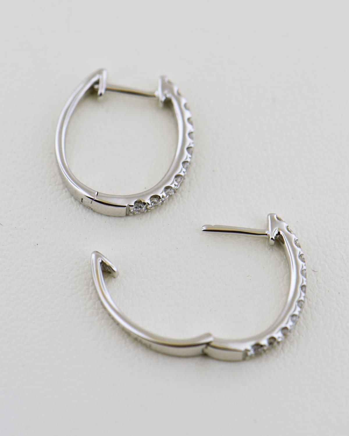 Mid-Size Diamond Hoop Earrings- our best seller! - thumbnail 3