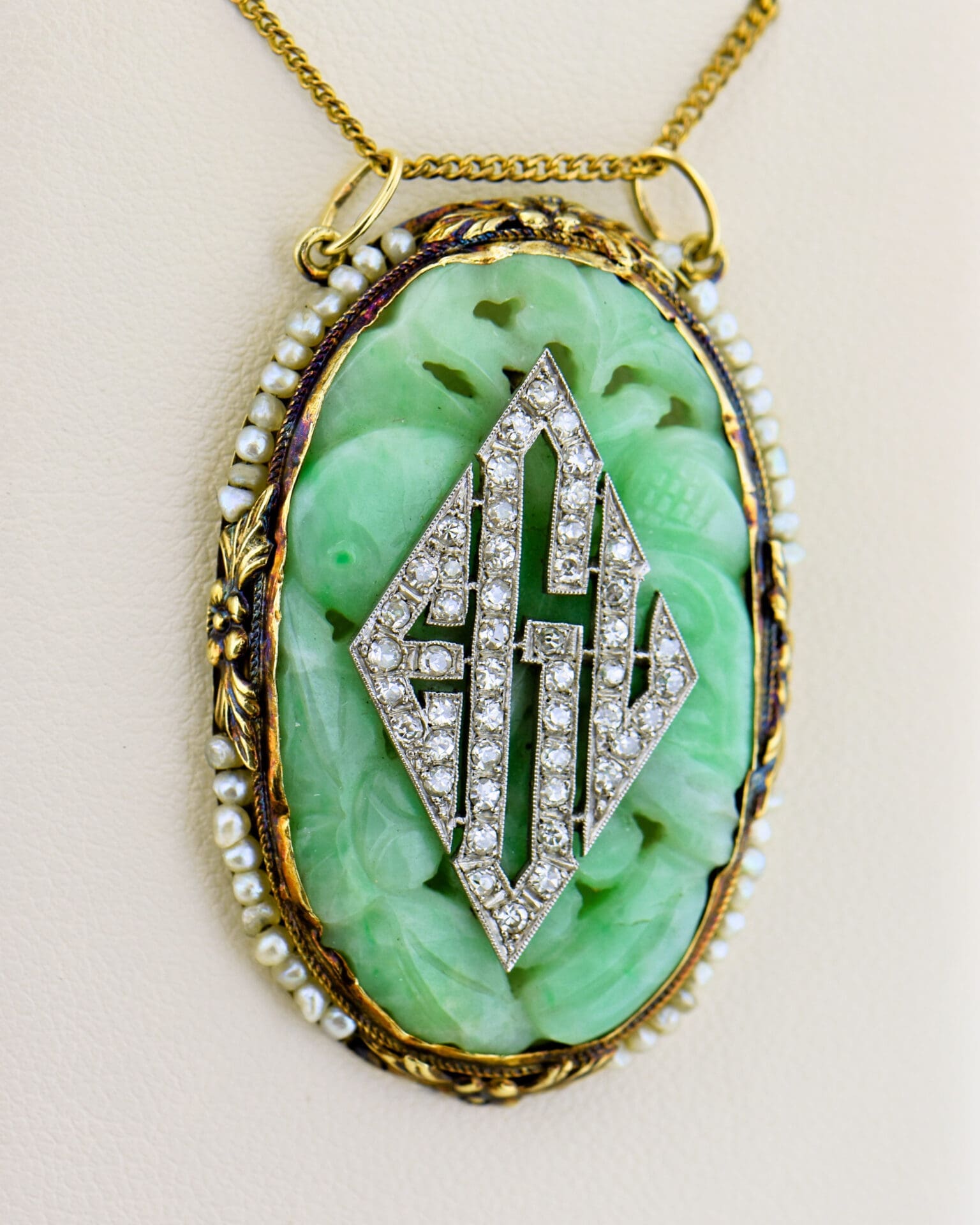 Monogram gem necklace deals