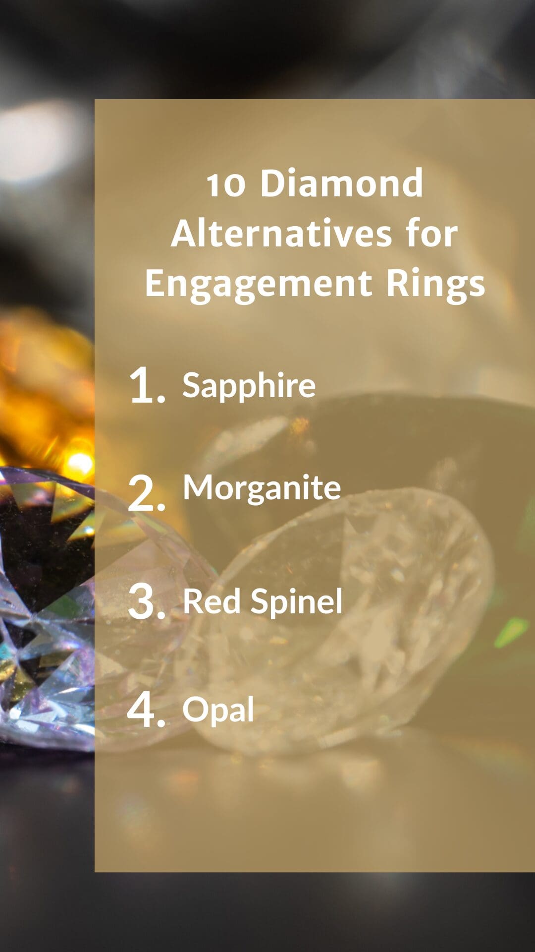 Pinterest Pin FWCJ 10 Diamond Alternatives for Engagement Rings