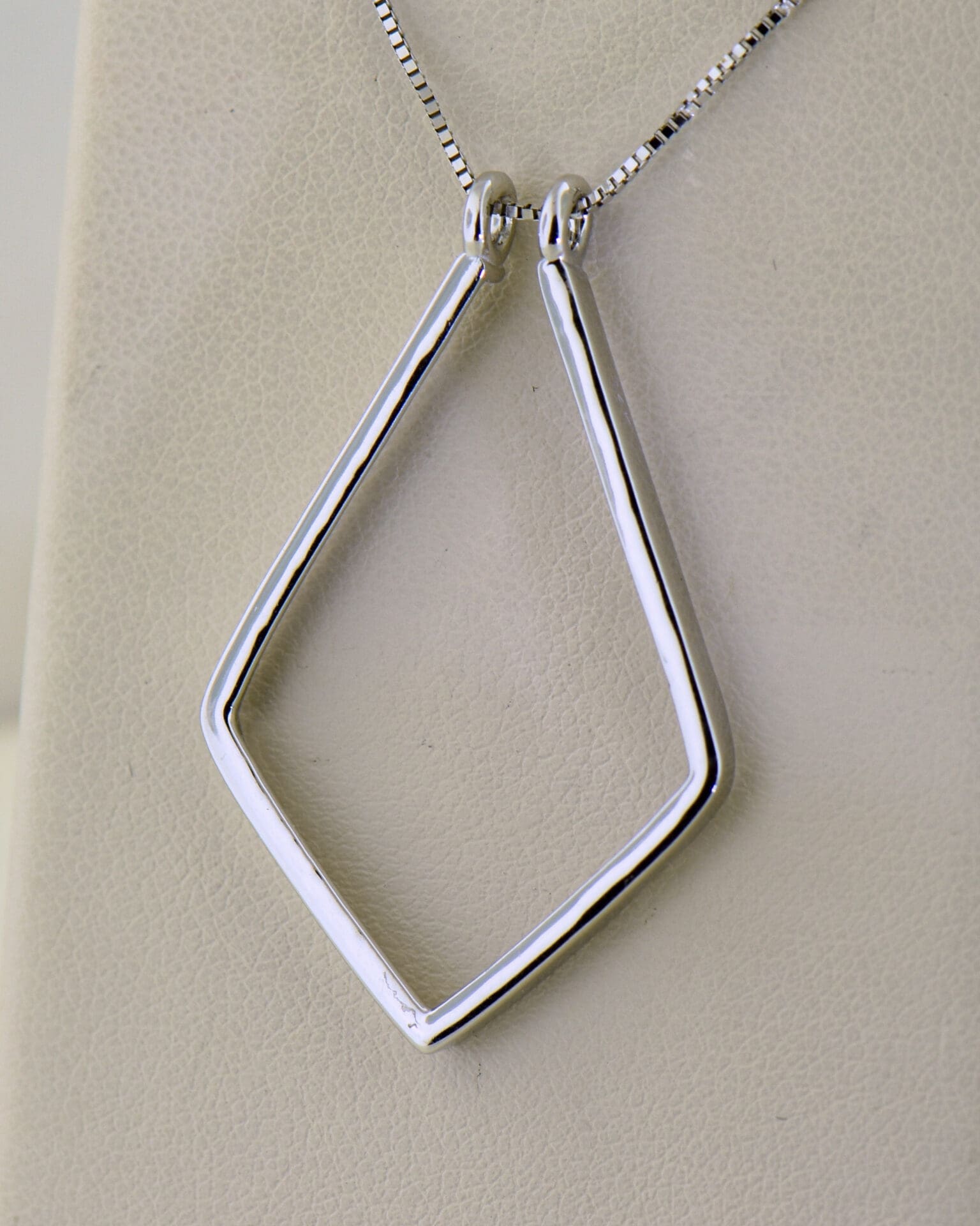White Gold Ring Holder Pendant