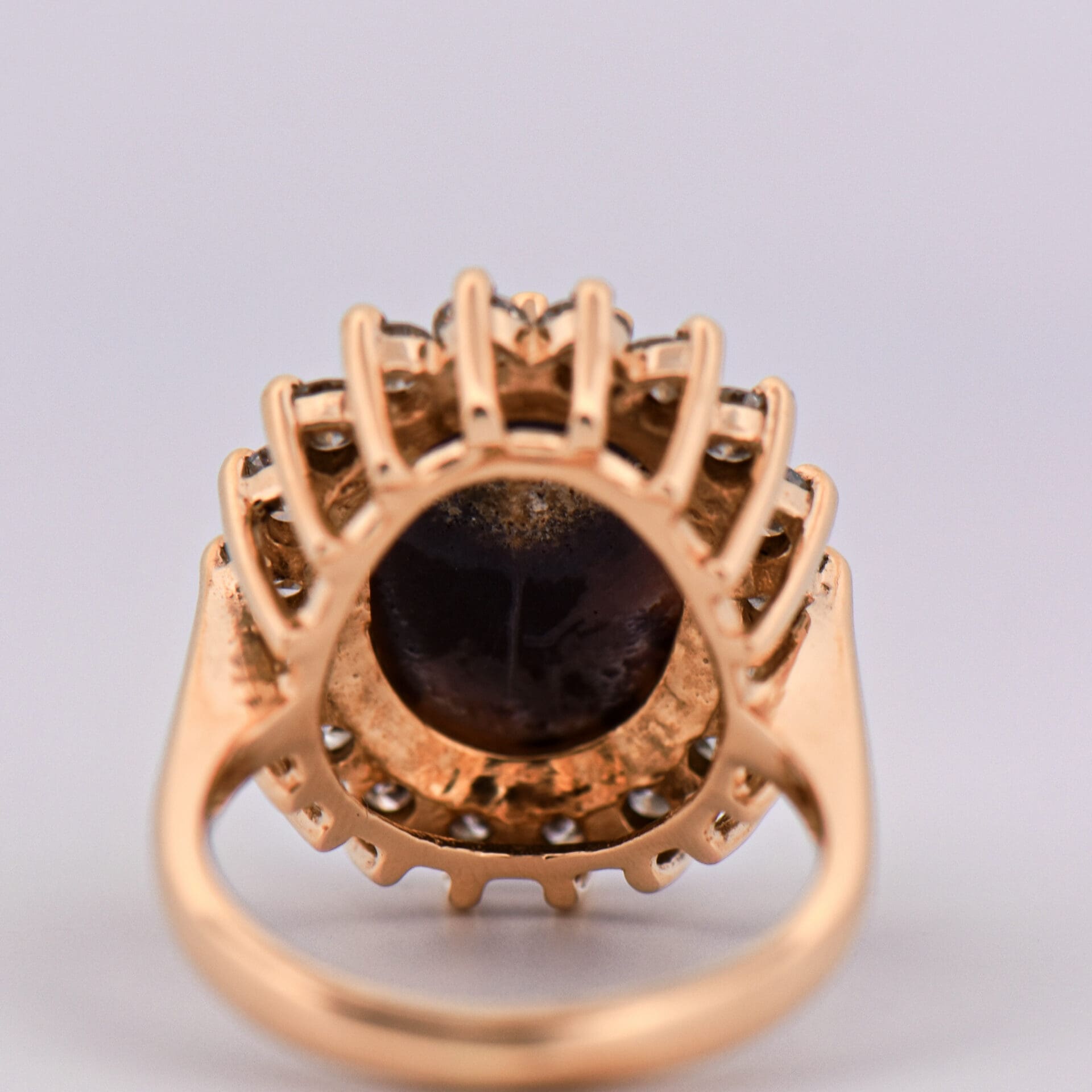 Huge Australian Black Opal & Diamond Cocktail Ring - thumbnail 3