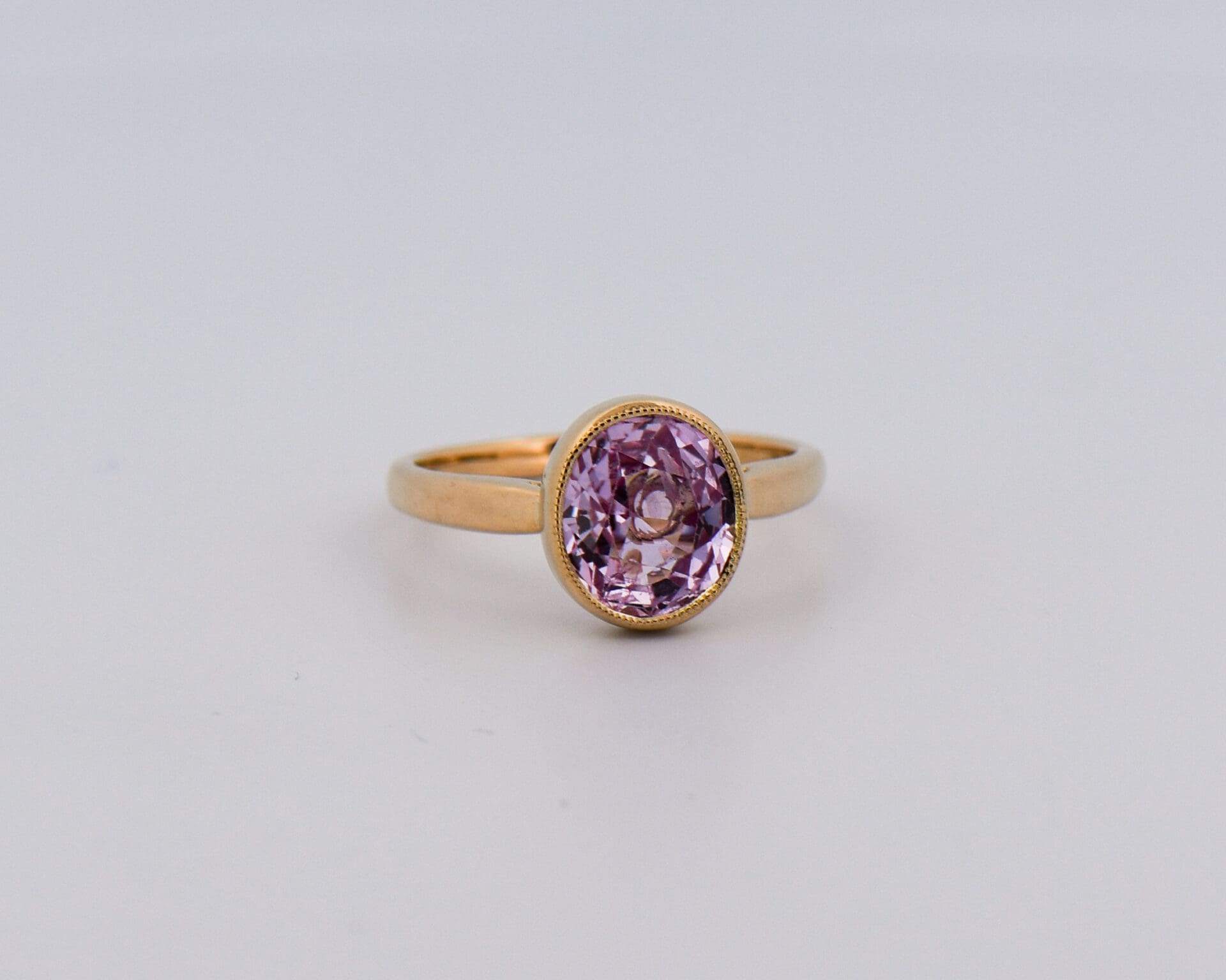 Natural & Unheated Light Pink Sapphire Solitaire Ring